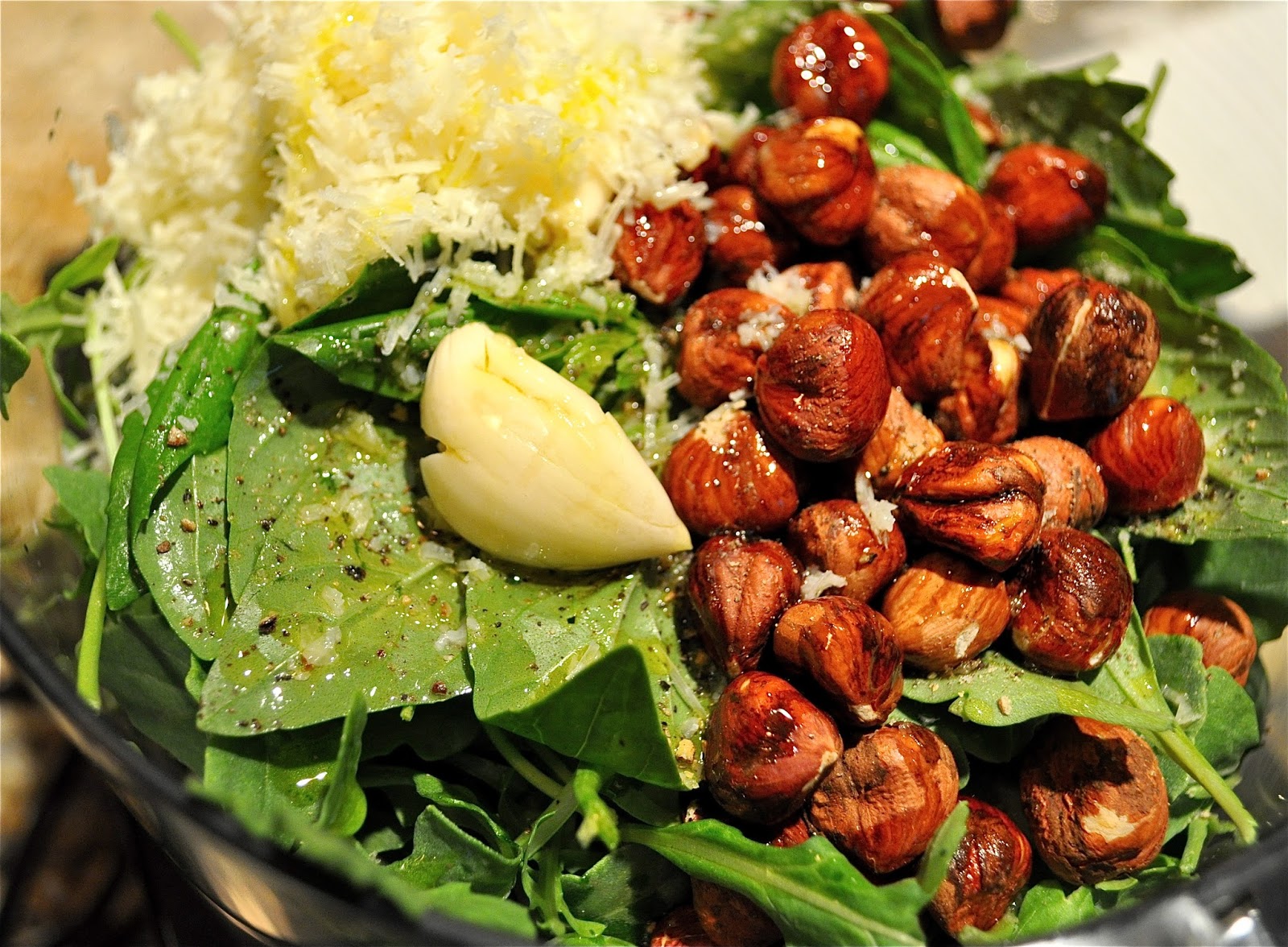 Cooking up a storm Arugula Hazelnut Pesto with Basil and Mint