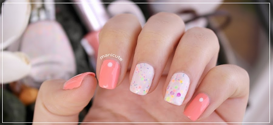 yes love neon glitter nail art