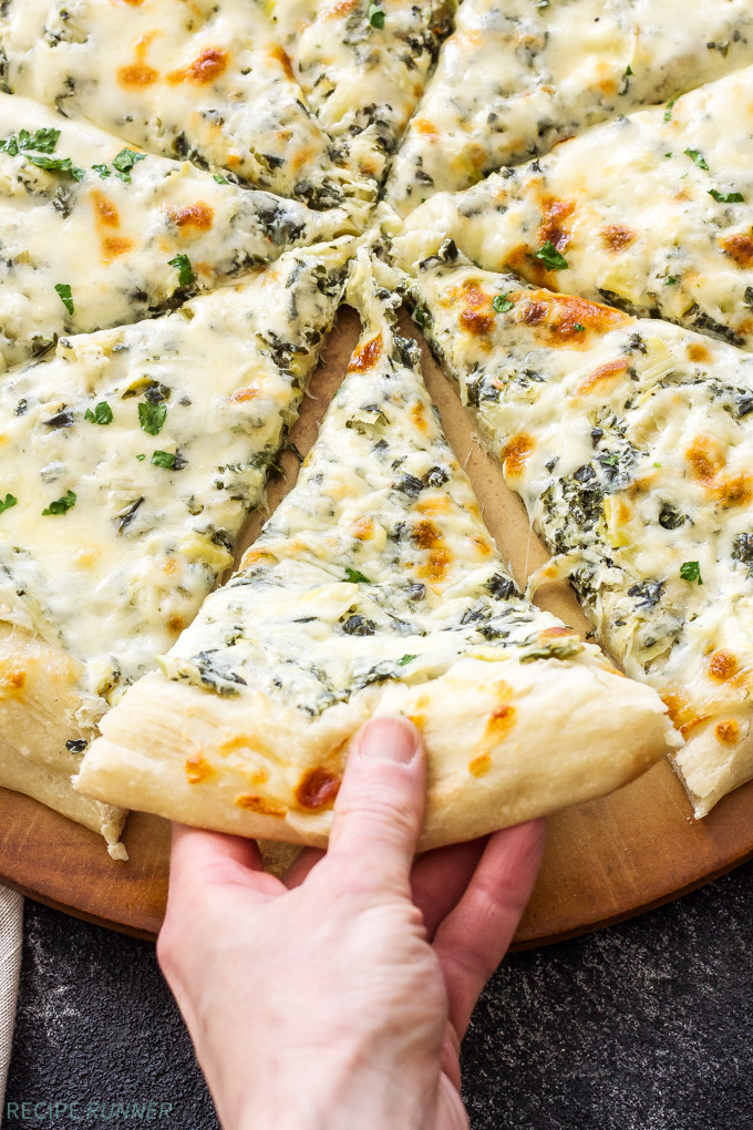 Spinach and Artichoke Dip Pizza