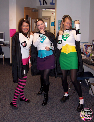 Looking for a teacher Halloween costume? This post includes a free Super Teacher iron-on printable with links to other items to finish off the outfit