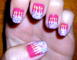 birthday nails nail happy cake killer manicure easy
