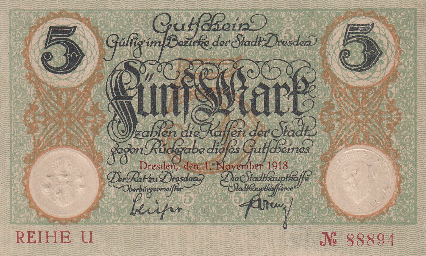 1922 Germany Weimar Republic 100 Mark Banknote