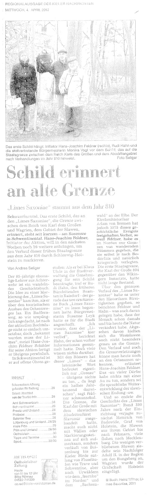 Neuigkeiten: >>Limes saxoniae>> römischer Grenzwall