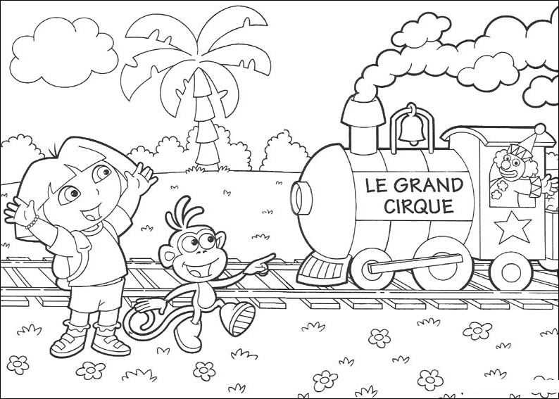 coloriage dora l 6