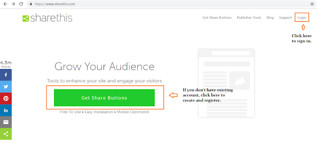 How to Add Sticky Button On A Blog Or Website Using "ShareThis" - trafixxo.blogspot.com
