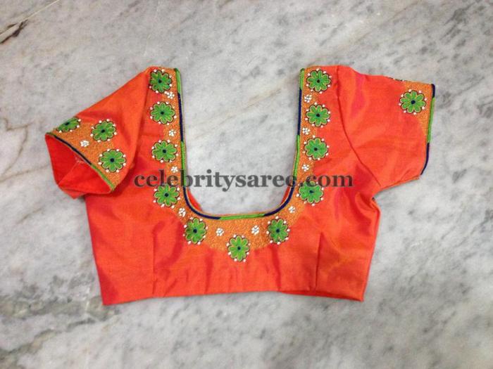 Simple Work Blouses for Silk Sarees - Saree Blouse Patterns