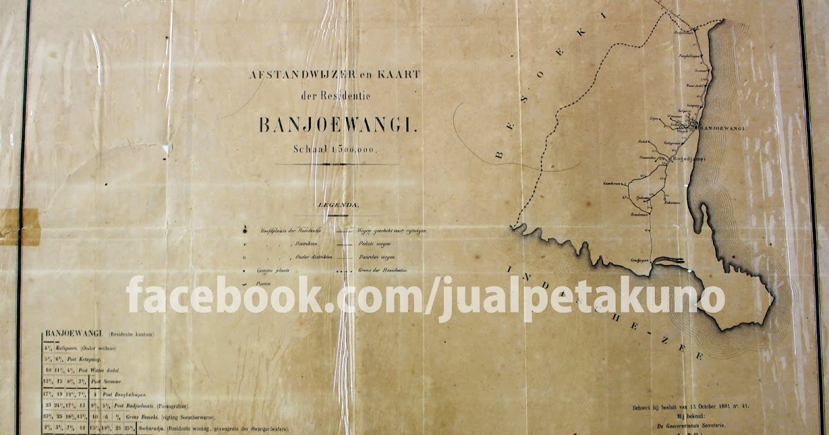 JUAL PETA KUNO BANYUWANGI, JAWA TIMUR Jual Peta Kuno