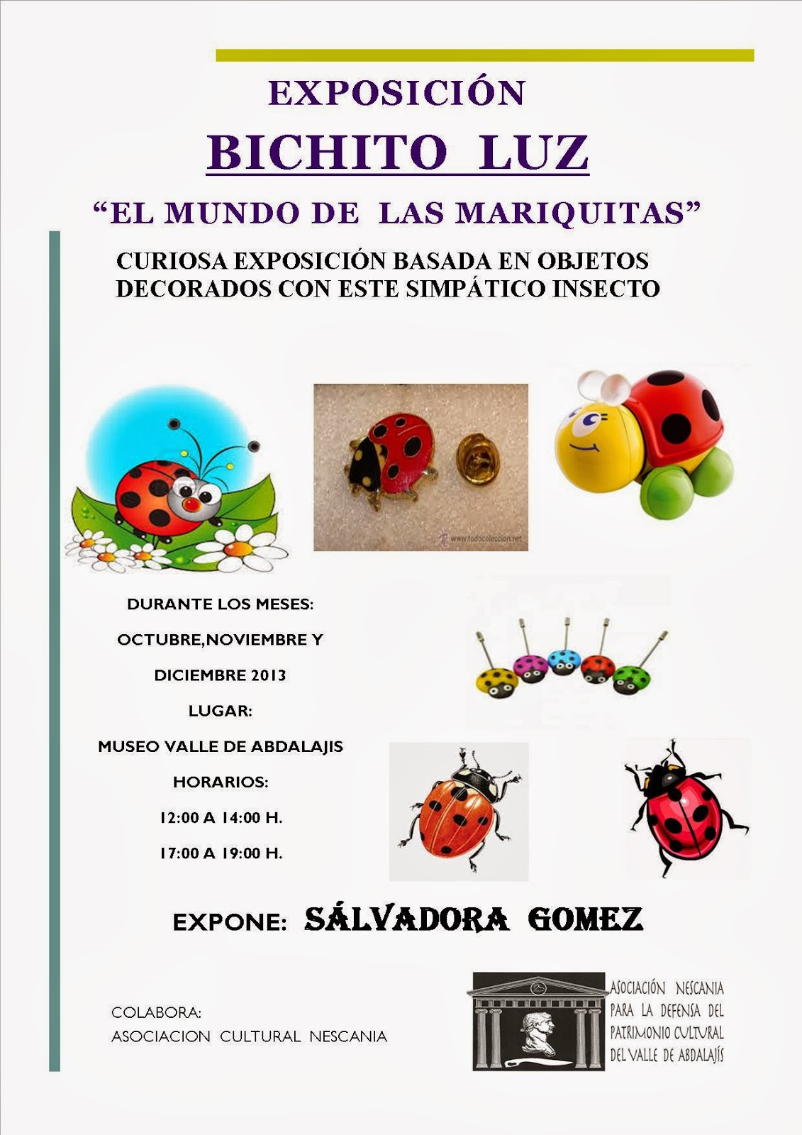 Asociación Cultural Nescania NUEVA EXPOSICIÓN BICHITOS DE LUZ "EL