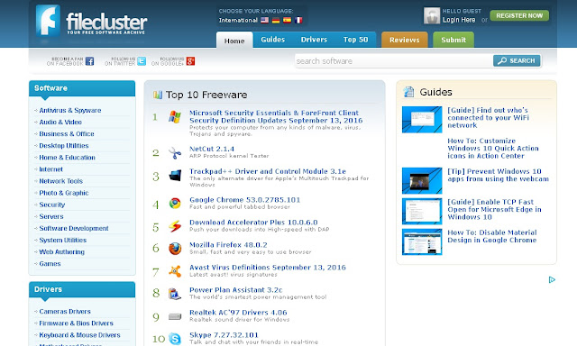 image of filecluster website