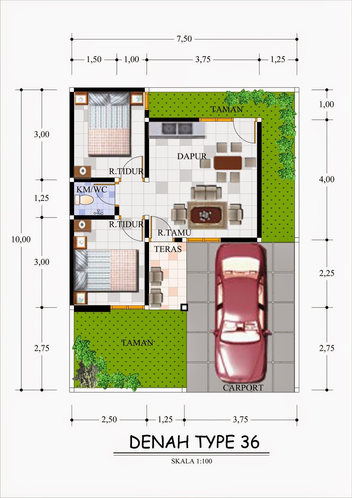 Kumpulan Desain Rumah Minimalis Modern Type 40 Kumpulan Desain Rumah