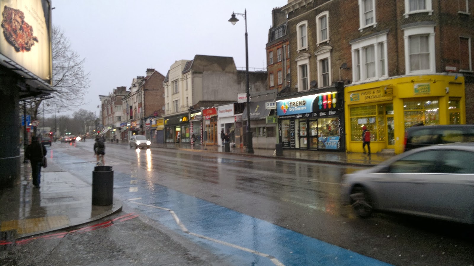 commuting in the rain