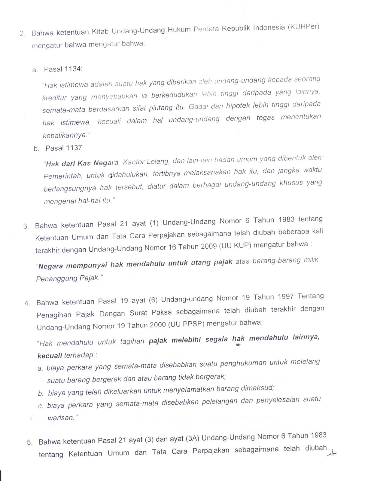 Contoh Bantahan Dan Keberatan Daftar Pembagian Yang Diakui