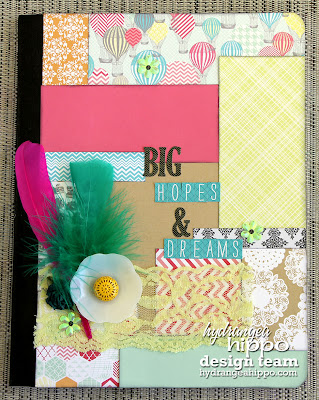 Altered Notebook_Hot Pink Feather_Everyday Eclectic_Heather Landry