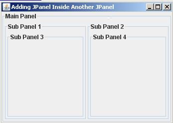 Adding JPanel Inside Another JPanel ~ Java Program and Source Code Blog