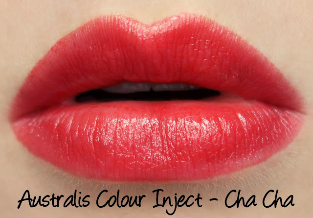 Australis Colour Inject Mineral Lipsticks - Cha Cha Swatches & Review