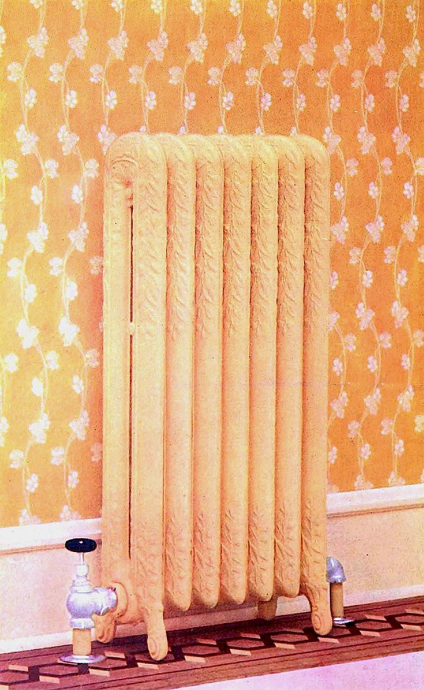 1905 home radiator a 1905 home radiator decorated, color tint photograph