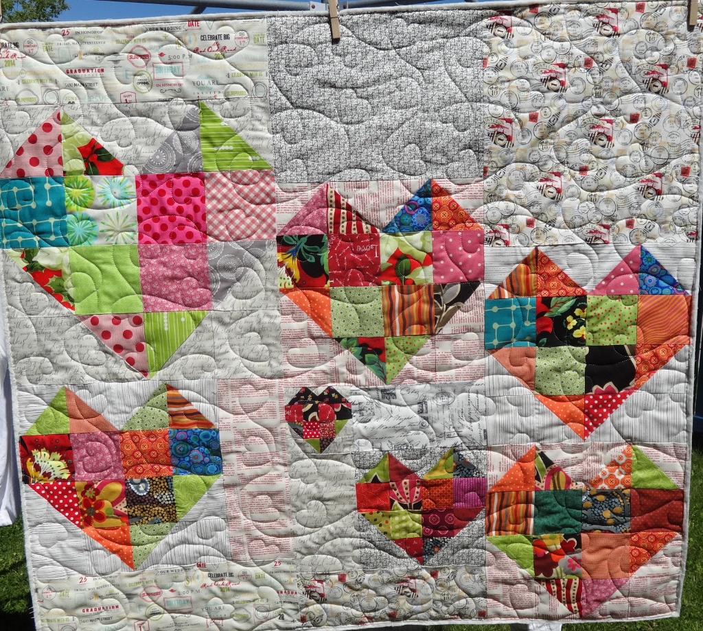 Inch by Inch Quilting Love Letters quilt by