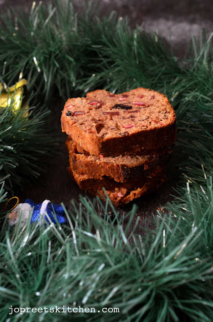 Christmas Fruit and Rum Cake / Plum Cake / Bacardi Rum Soaked Fruit Cake