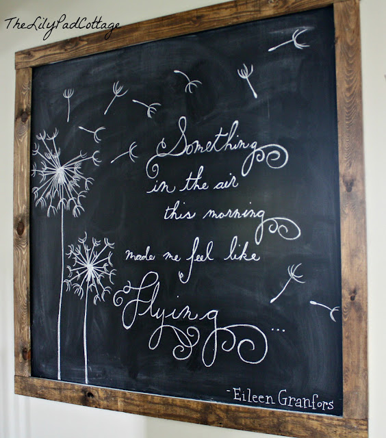 A blackboard sign