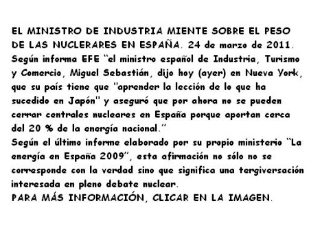 EL MINISTRO DE INDUSTRIA MIENTE.
