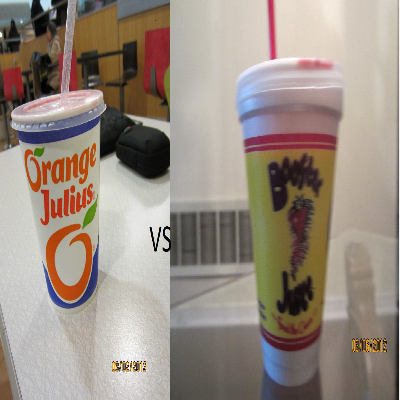 Booster Juice Orange Julius VS Booster Juice