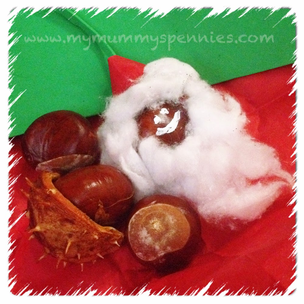 Santa's Head Christmas conker craft