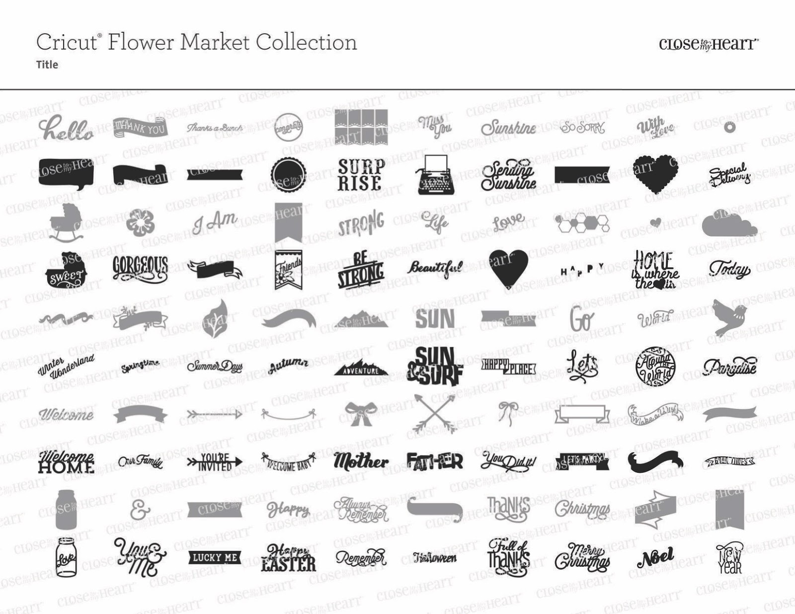 Sheila's Stamping Stuff Flower Market (Cricut Cartridge)