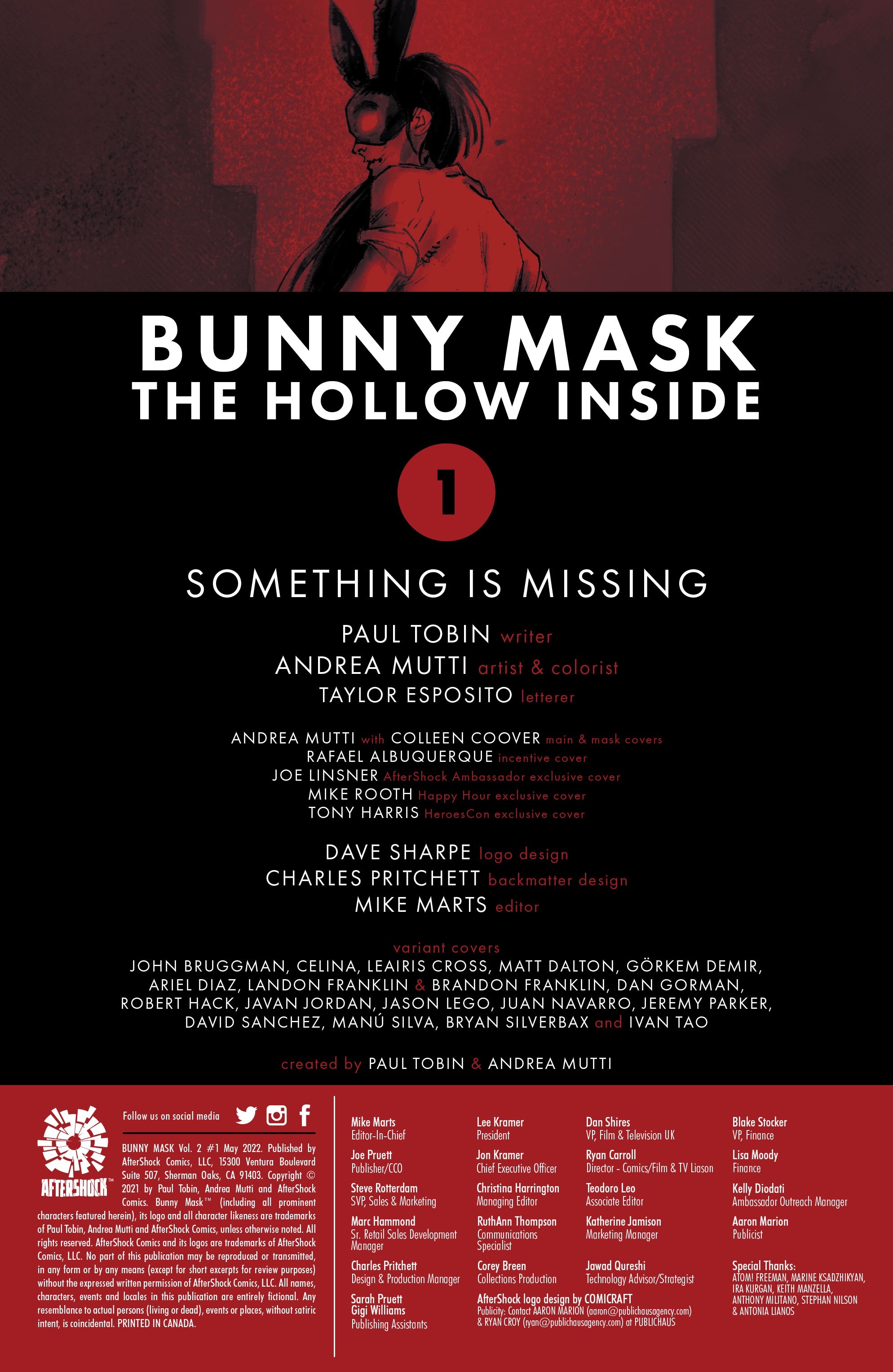 Read online Bunny Mask: The Hollow Inside comic -  Issue #1 - 2