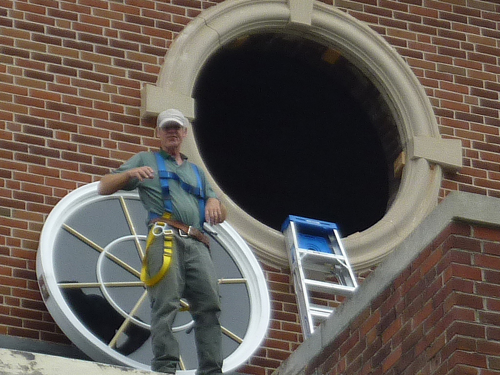 Architecture Tourist Steeplejacks do windows in Decatur