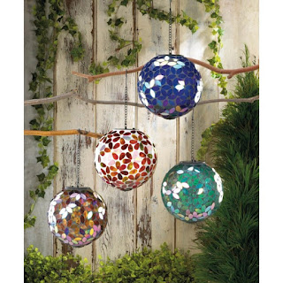 Shades of Blue Solar Mosaic Ball - Giftspiration