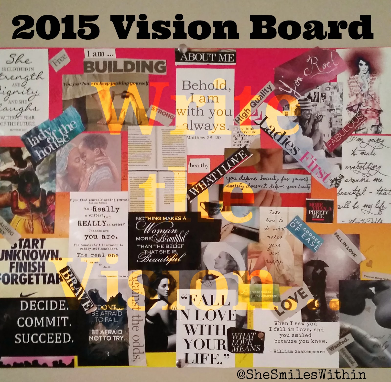 She Smiles Within: Vision Board: Where are you going in 2015? Five Tips ...