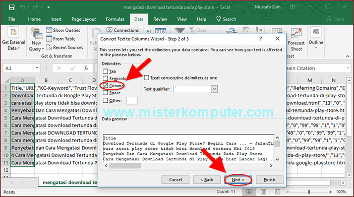 Cara Merapikan File CSV Yang Dibuka Menggunakan Excel