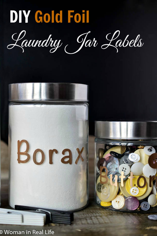 Woman in Real LifeThe Art of the Everyday DIY Gold Foil Laundry Jar