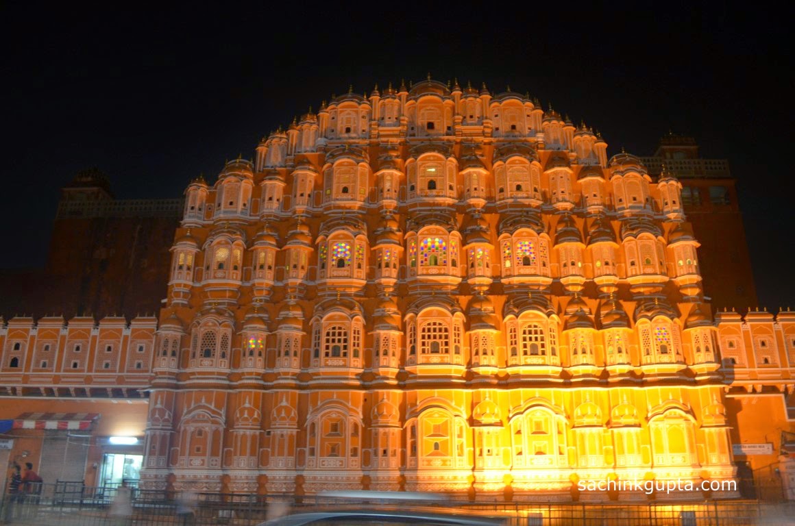 India Tourism: hawa mahal jaipur at night pics