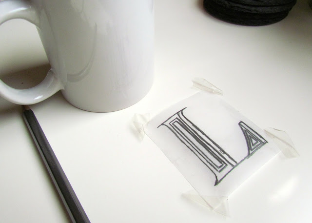 DIY Anthropologie Monogram Mugs by Isoscella