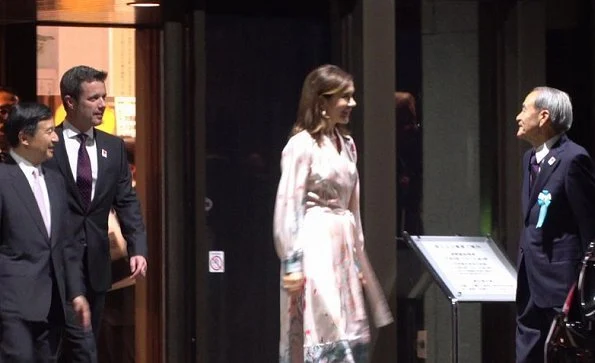 Japan and Denmark: Valuable Records of the Historical Relation exhibition. Crown Princess Mary wore dress