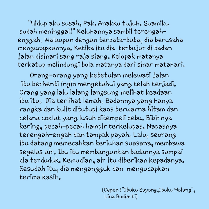 Cuplikan Cerpen Sketsa