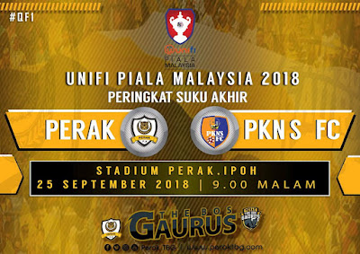 Live Streaming Perak vs PKNS FC Piala Malaysia 25.9.2018