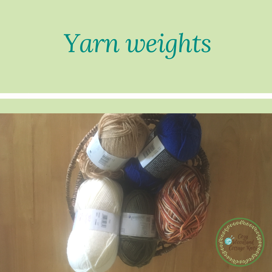 Cozy Woodland Cottage Knits Yarn weights