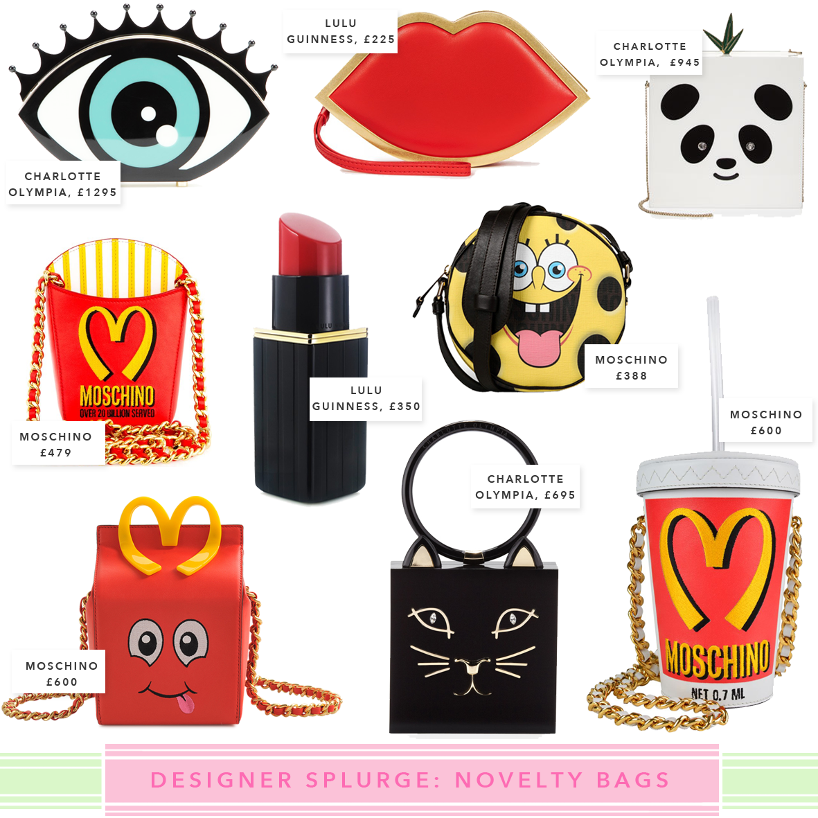 Designer VS High Street: Quirky Novelty Bags Temporary:Secretary Designer VS High Street: Quirky Novelty Bags Temporary:Secretary