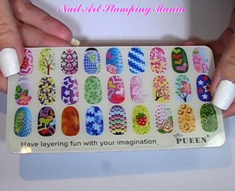 Nail Art Stamping Mania Pueen Double Fun 01 (Layering Collection