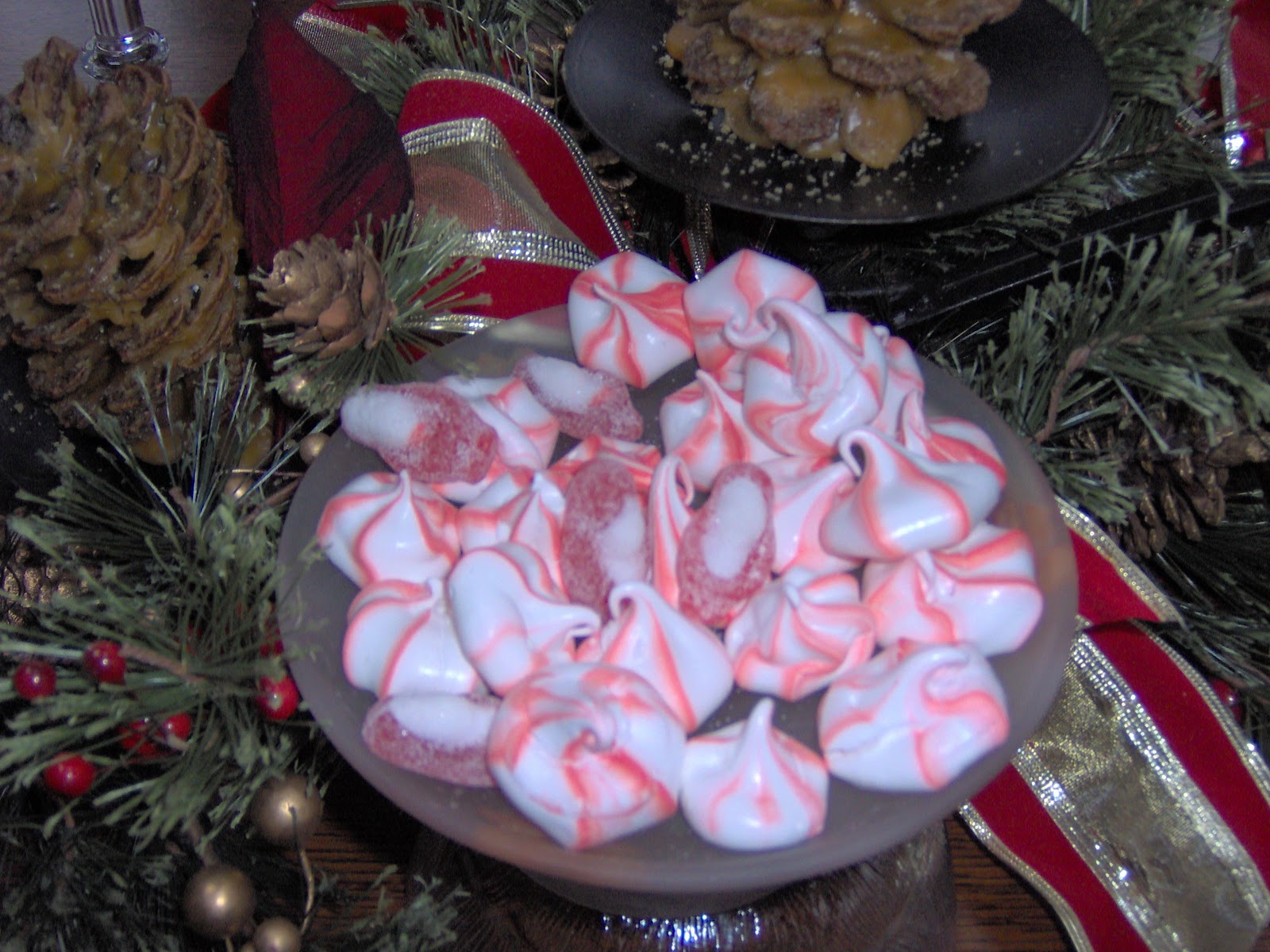 Chickadee Home Nest Candy Cane Meringue Kisses