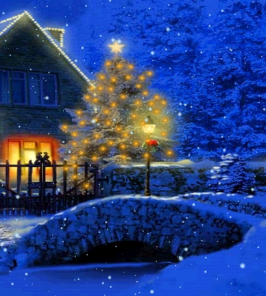 3D Christmas Cottage Wallpaper | Galerry Wallpaper