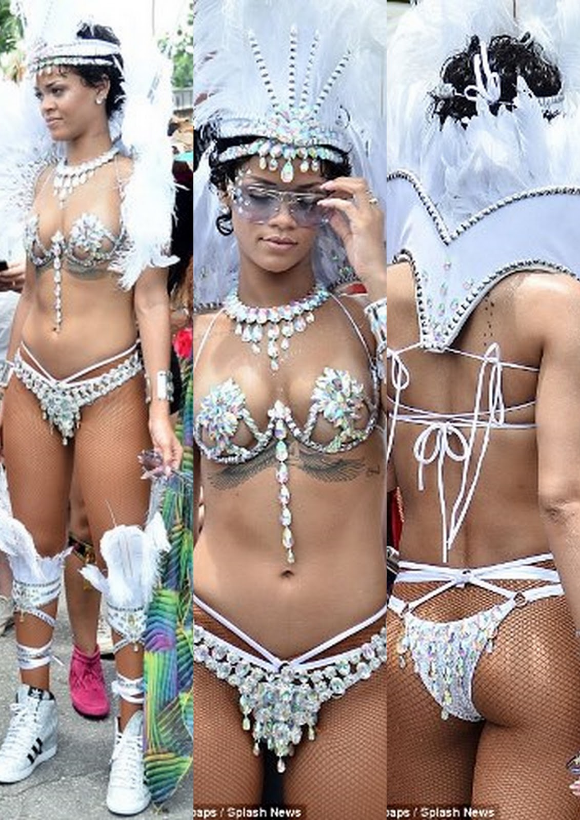 Ms Brenda S Blog Pictures Rihanna Parties At Barbados Carnival
