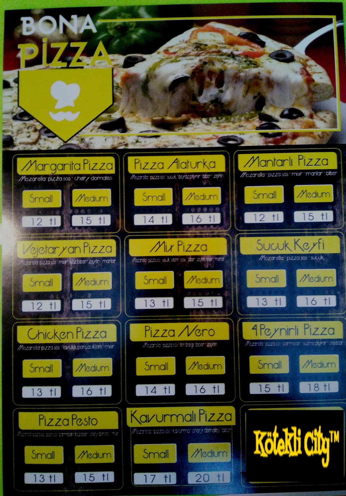 Kötekli City™ Bona Pizza ve Waffle Muğla Kötekli Parmaklarınızın