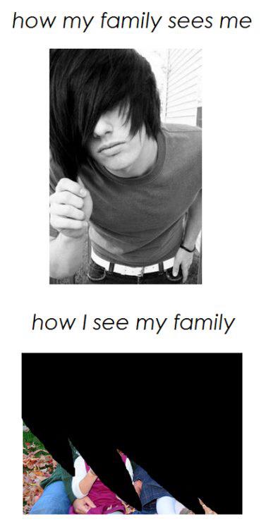 Life Of An Emo - How My Family See Me