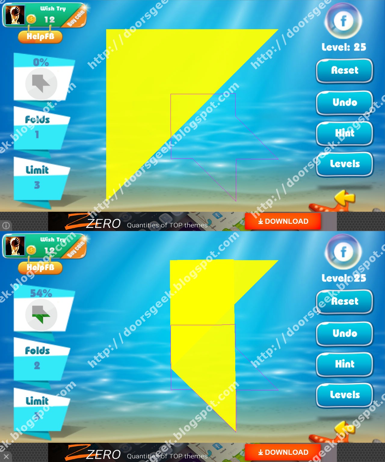 Paper Folding Origami Level 25 Solution Doors Geek