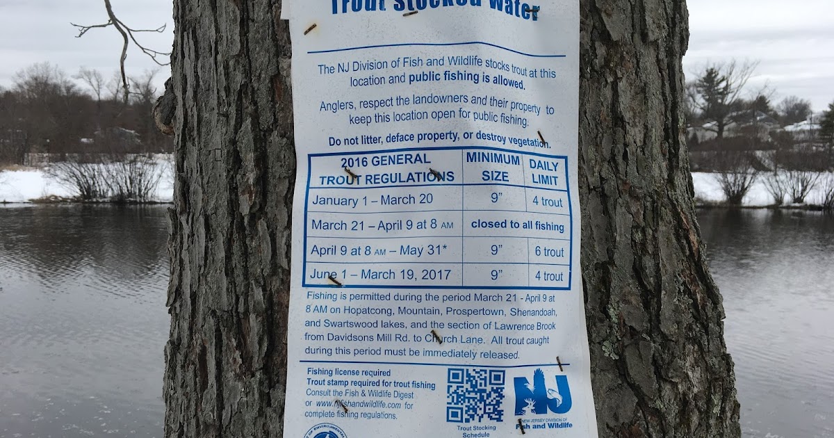 Endangered New Jersey Trout Season Opening Day April 7