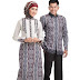 Model Baju Batik Gamis Kombinasi Polos