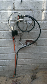 outdoor disconnected cable tv splitter